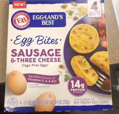 Sausage & Three Cheese Egg Bites, Sausage & Three Cheese