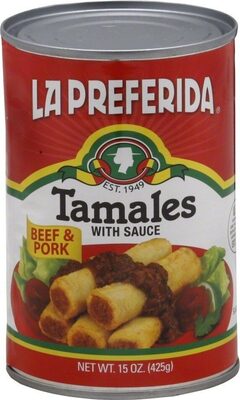 Beef & Pork Tamales With Sauce, Beef & Pork With Sauce