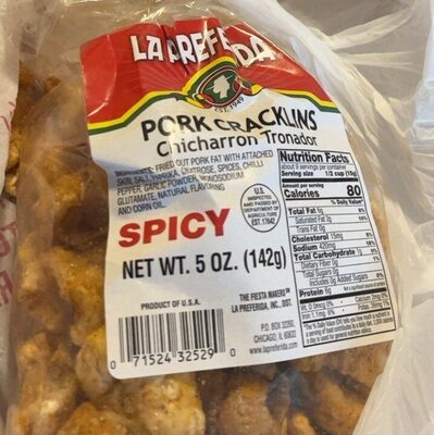 Spicy Pork Cracklins Chicharron Tronador, Spicy
