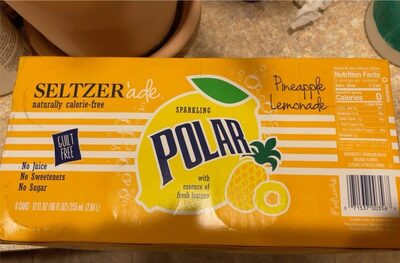 Sparkling Pineapple Lemonade Seltzer'Ade, Pineapple; Lemonade