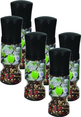 Multi-Colored Peppercorns Adjustable Grinder, Multi-Colored Peppercorns