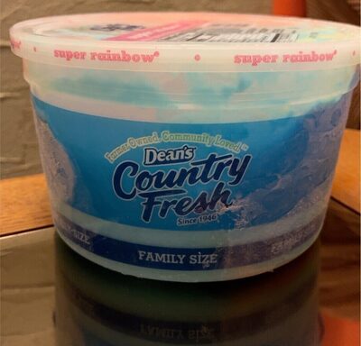 Super Rainbow Flavored Vanilla, Cherry & Blue Moon Reduced Fat Ice Cream, Super Rainbow