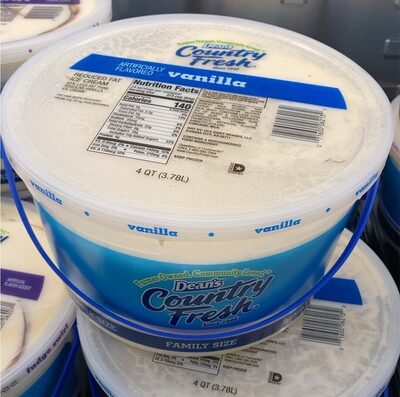 Vanilla Flavored Reduced Fat Ice Cream, Vanilla