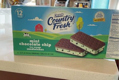 Mint Chocolate Chip Ice Cream Sandwiches, Mint Chocolate Chip