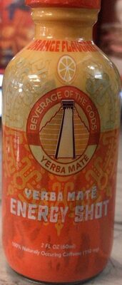 Orange Flavored Yerba Mate Energy Shot, Orange
