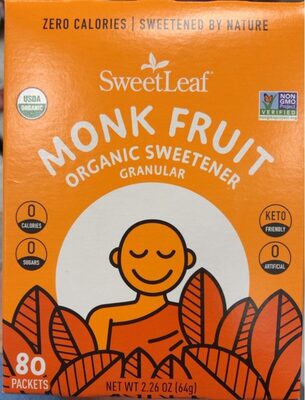 Monk Fruit Organic Sweetener Granular, Monk Fruit