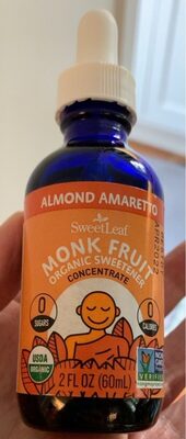 Almond Amaretto Monk Fruit Organic Sweetener Concentrate, Almond Amaretto
