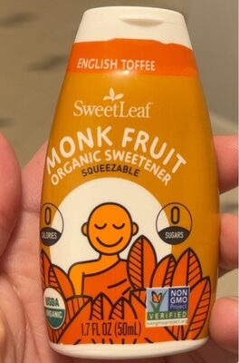 English Toffee Organic Monk Fruit Squeezable Sweetener, English Toffee