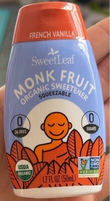 French Vanilla Organic Monk Fruit Squeezable Sweetener, French Vanilla