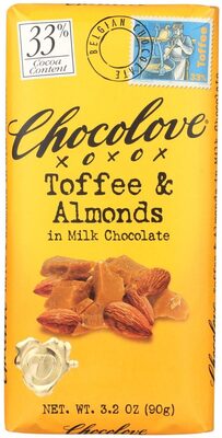 Toffee & Almonds In Milk Chocolate, Toffee & Almonds