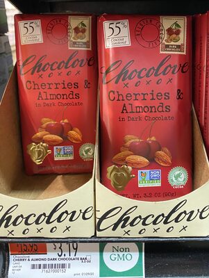 Cherries & Almonds In Dark Chocolate, Cherries & Almonds