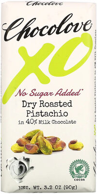 Dry Roasted Pistachio In 37% Milk Chocolate, Dry Roasted Pistachio