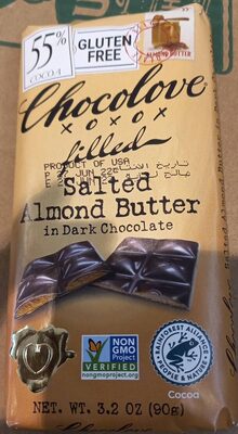 Salted Almond Butter In Dark Chocolate, Salted Almond Butter