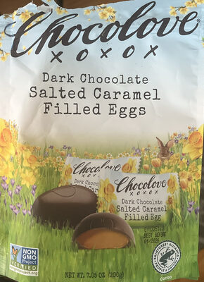 Dark Chocolate Salted Caramel Filled Eggs, Dark Chocolate Salted Caramel