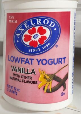 Vanilla 1.5% Milkfat Lowfat Yogurt, Vanilla
