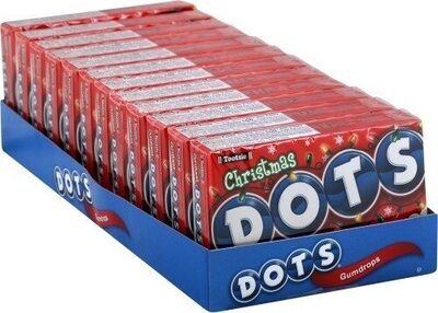 Tootsie, Christmas Dots Gumdrops, Cherry, Lime & Vanilla, Cherry, Lime & Vanilla