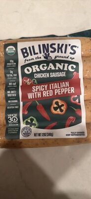 Spicy Italian With Red Pepper Fully Cooked Chicken Sausage, Spicy Italian With Red Pepper