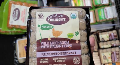 Wild Mushroom With Italian Herbs Fully Cooked Chicken Sausage, Wild Mushroom With Italian Herbs