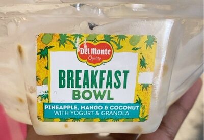 Pineapple, Mango & Coconut With Yogurt & Granola Breakfast Bowl, Pineapple, Mango & Coconut With Yogurt & Granola