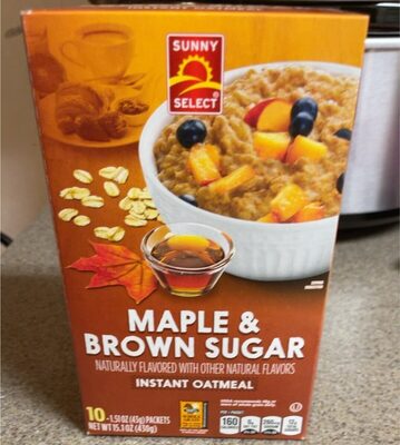 Maple & Brown Sugar Instant Oatmeal, Maple & Brown Sugar