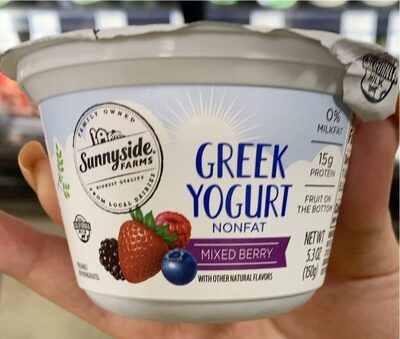 Mixed Berry Fruit On The Bottom Nonfat Greek Yogurt, Mixed Berry