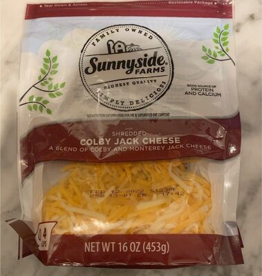 Colby Jack Shreeded A Blend Of Colby And Montery Jack Cheeses, Colby Jack