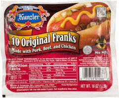 Original Franks Made With Pork, Beef, And Chicken, Pork, Beef, And Chicken