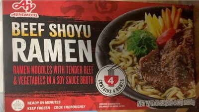 Beef Shoyu Ramen Noodles With Tender Beef & Vegetables In A Soy Sauce Broth, Beef Shoyu
