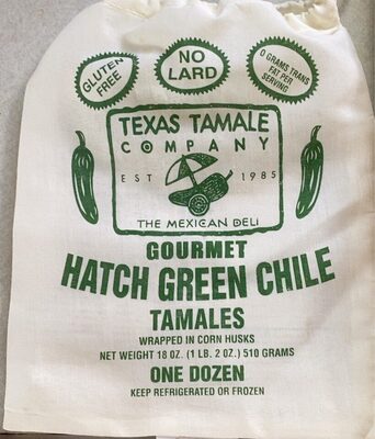 Hatch Green Chile Gourmet Tamales, Hatch Green Chile