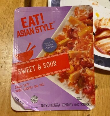 Sweet & Sour Asian Style Sauce With White Chicken And Rice, Sweet & Sour