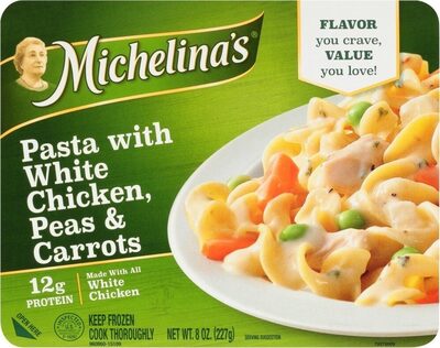 Pasta With White Chicken, Peas & Carrots, White Chicken, Peas & Carrots