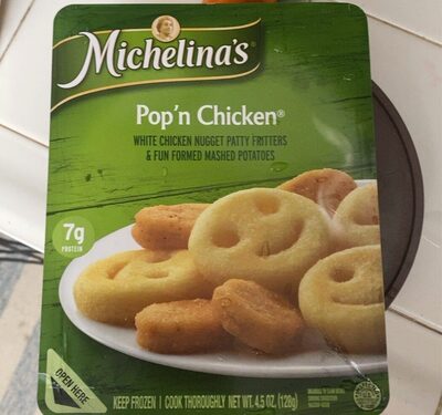 Pop'N Chicken White Chicken Nugget Patty Fritters & Fun Formed Mashed Potatoes, Pop'N Chicken