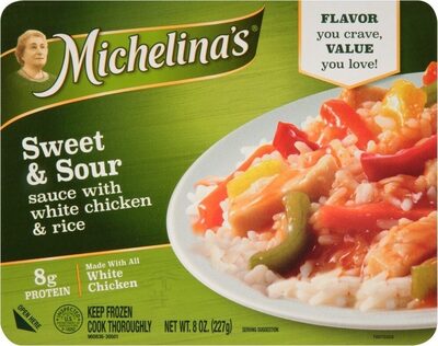 Sweet & Sour Sauce With White Chicken & Rice, Sweet & Sour