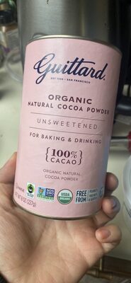 Unsweetened Organic Natural Cocoa Powder, Unsweetened