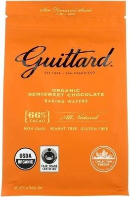 Semisweet Chocolate Organic 66% Cacao Baking Wafers, Semisweet Chocolate
