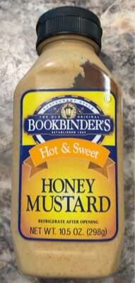 Bookbinder's Hot and Sweet Honey Mustard in 10.5 ounce