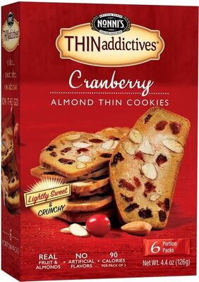 Cranberry Almond Thin Cookies, Cranberry