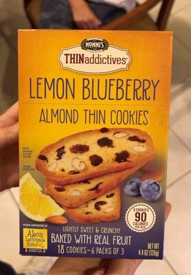 Lemon Blueberry Almond Thin Cookies, Lemon Blueberry