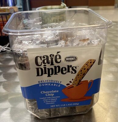 Chocolate Chip Loaded With Chocolate Chips & Dipped In Semi-Sweet Chocolate Cafe Dippers, Chocolate Chip