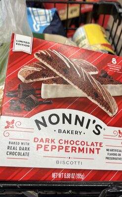 Dark Chocolate Peppermint Biscotti, Dark Chocolate Peppermint