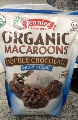 Double Chocolate Sea Salt Organic Macaroons, Double Chocolate Sea Salt