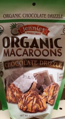 Chocolate Drizzle Organic Macaroons, Chocolate Drizzle