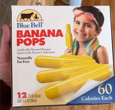 Banana Flavored Quiescently Frozen Confections Pops, Banana