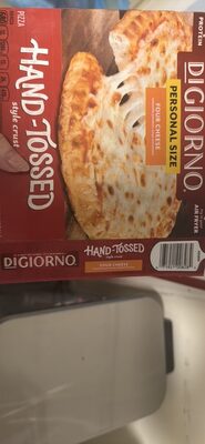 DIGIORNO Four Cheese Frozen Personal Pizza on a Hand-Tossed Style Traditional Crust 9.2oz Box