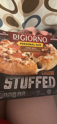 DiGiorno Personal Size Stuffed Crust Three Meat 6in Frozen Pizza 9.2oz Box