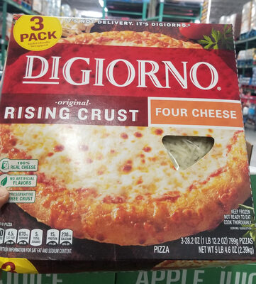 Four Cheese Mozzarella, Parmesan, Asiago & Romano Original Rising Crust Pizza, Four Cheese