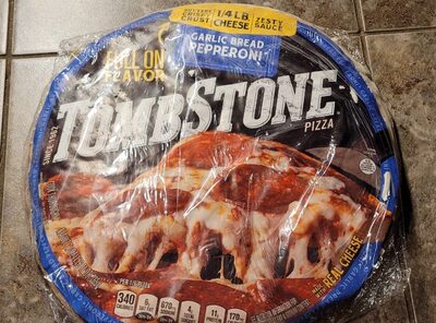 TOMBSTONE Garlic Bread Pepperoni 12in Frozen Pizza 27oz Pack