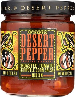 Authentic Roasted Tomato Chipotle Corn Salsa, Medium