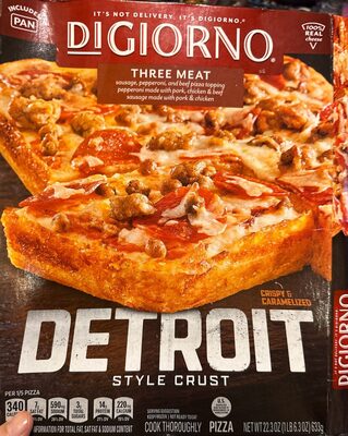 DIGIORNO Detroit Style Three Meat Pizza 22.3oz Box