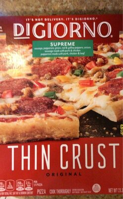 DiGiorno Classic Thin Crust Supreme 12in Frozen Pizza 23.3oz Pack